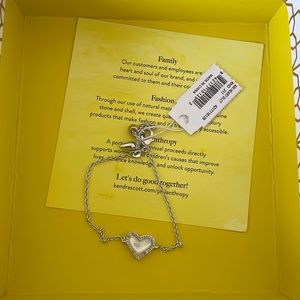 Kendra Scott ivory mother of Pearl Heart Bracelet